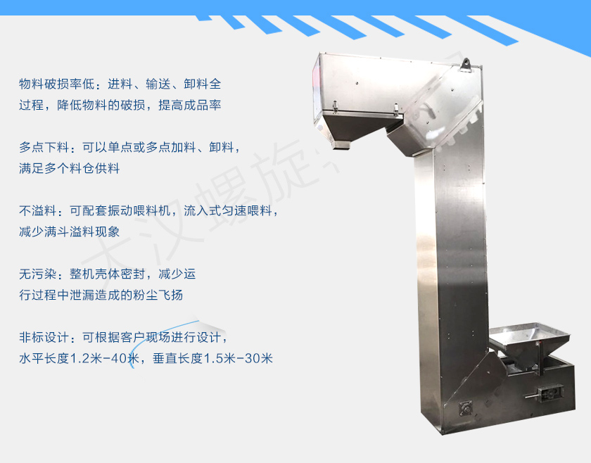 z型斗式提升機(jī)特點